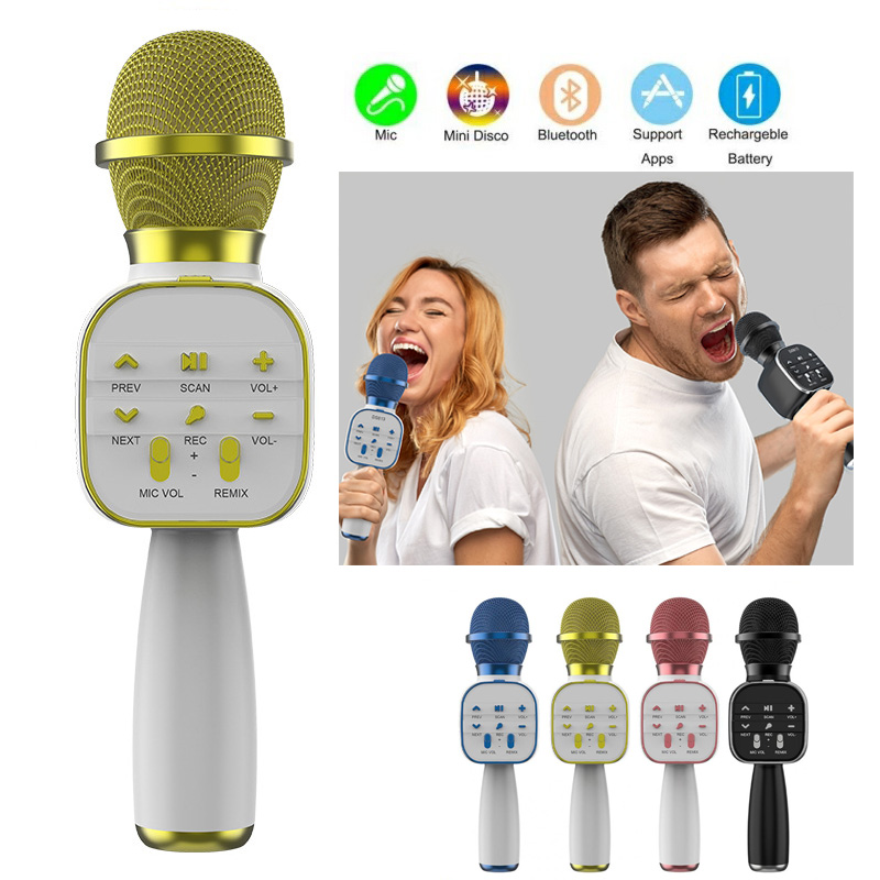 Kids Microphone Karaoke - DS813 Wireless Bluetooth Karaoke Microphone Handheld