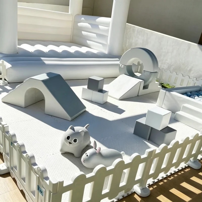 Kids Toys Rental - Classic White Grey Wooden Foam Soft