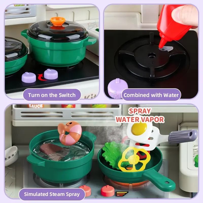 90cm Large Pretend Play Kitche - Kids Toys Kitchen review and price