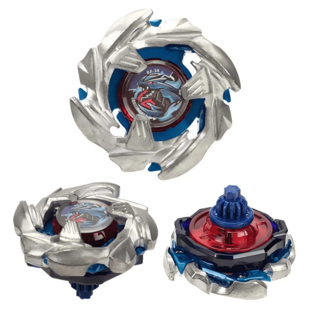 BX-34 Silver Blue Cobalt Drago - Spin Top Gyro Toy review and price
