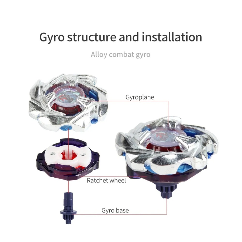 BX-34 Silver Blue Cobalt Drago - Spin Top Gyro Toy review and price