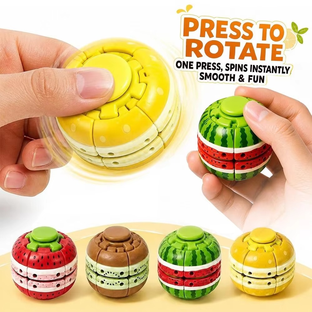 Fruit Can Press Spinning Top F - Spin Top Gyro Toy review and price