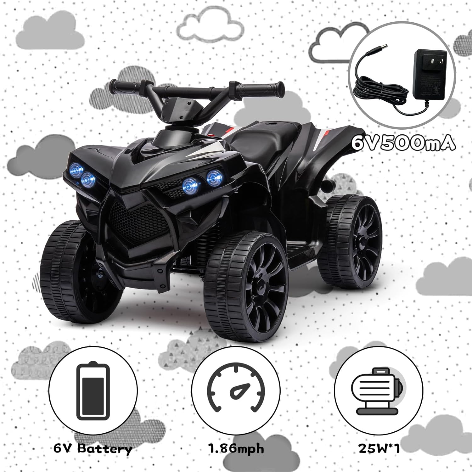 6V Ride on Toy, Kids ATV 4 Whe - Kids Toys Quad review and price