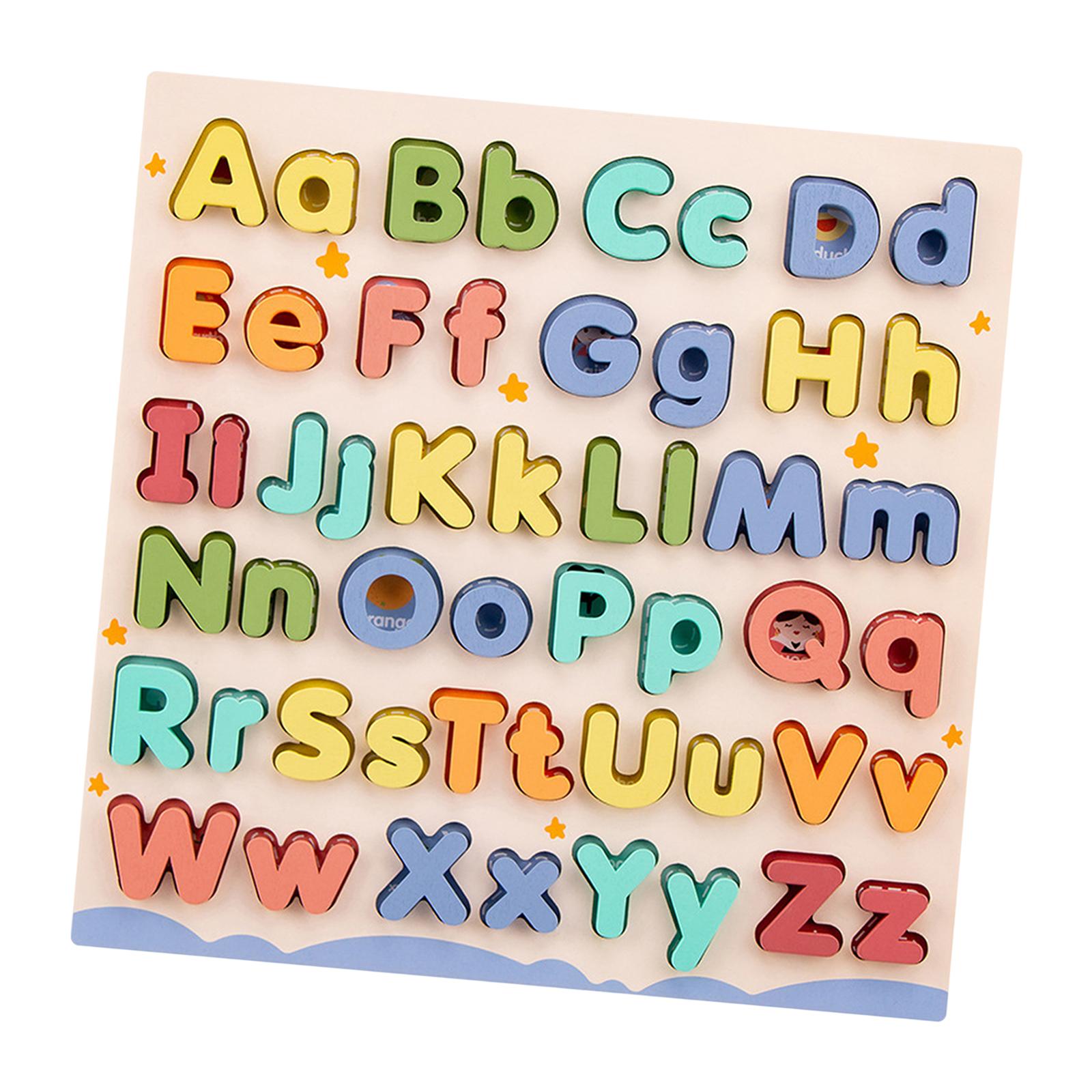 Wooden Alphabet Puzzle Toy for - Kids Toys Cartoon Images review and price