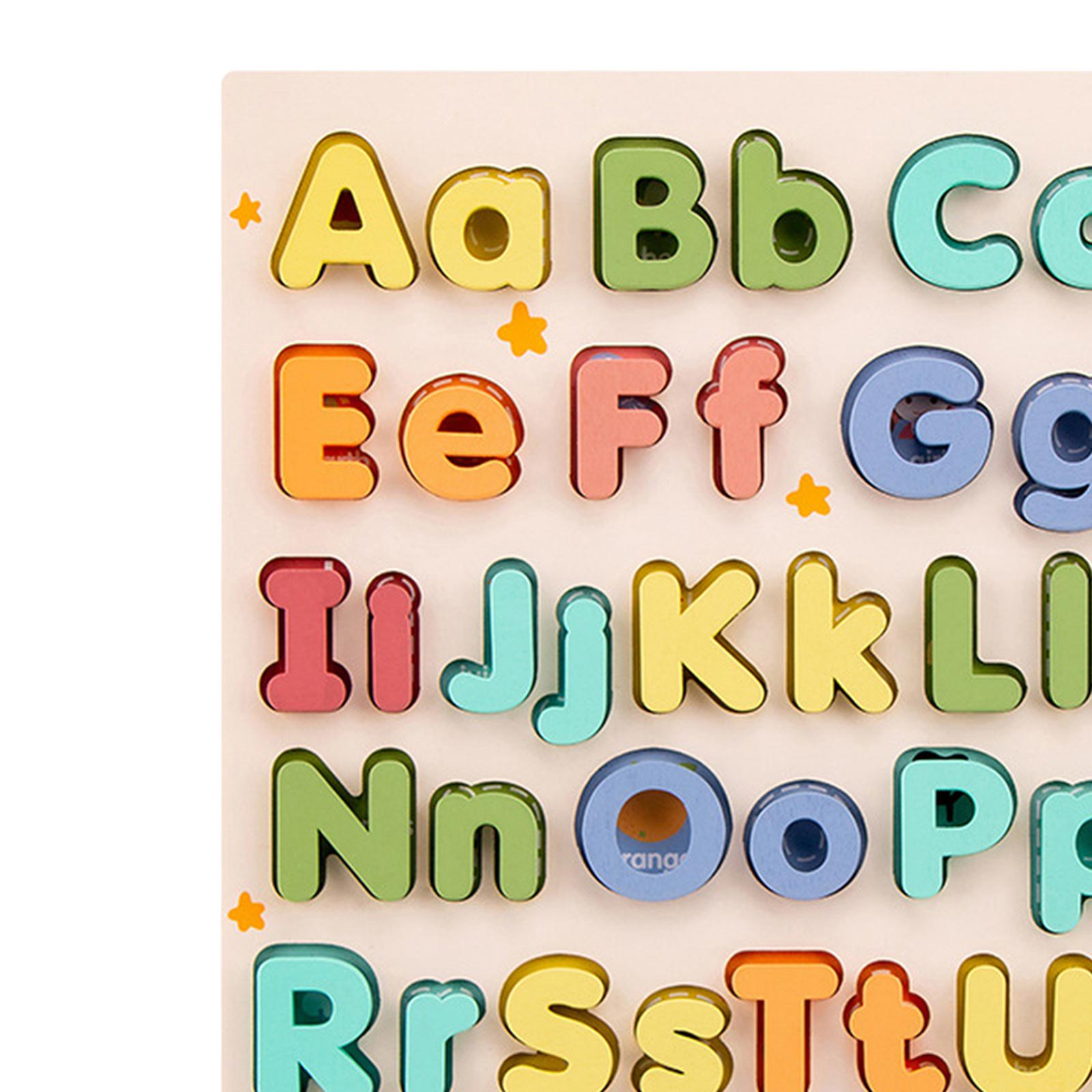 Wooden Alphabet Puzzle Toy for - Kids Toys Cartoon Images review and price