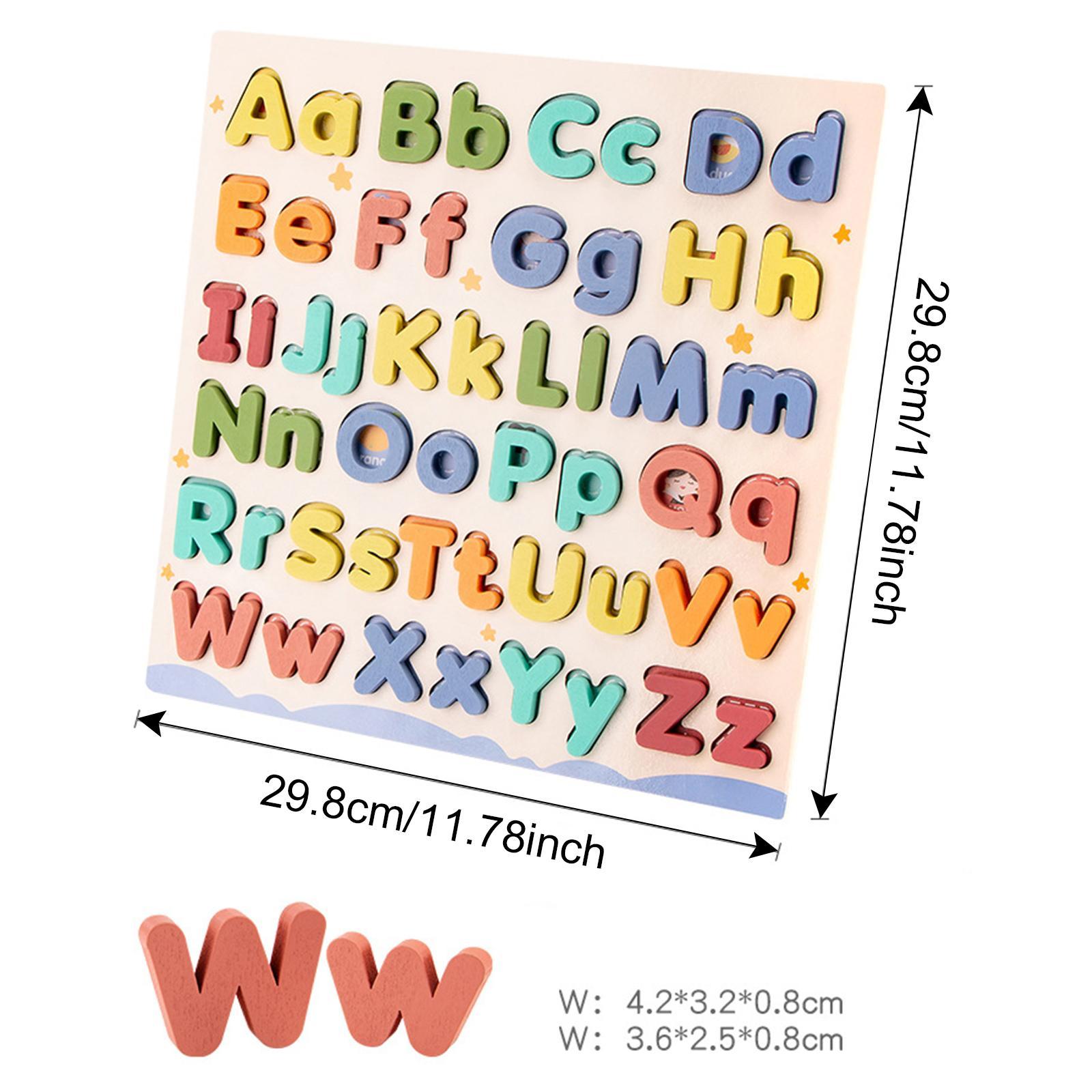 Wooden Alphabet Puzzle Toy for - Kids Toys Cartoon Images review and price