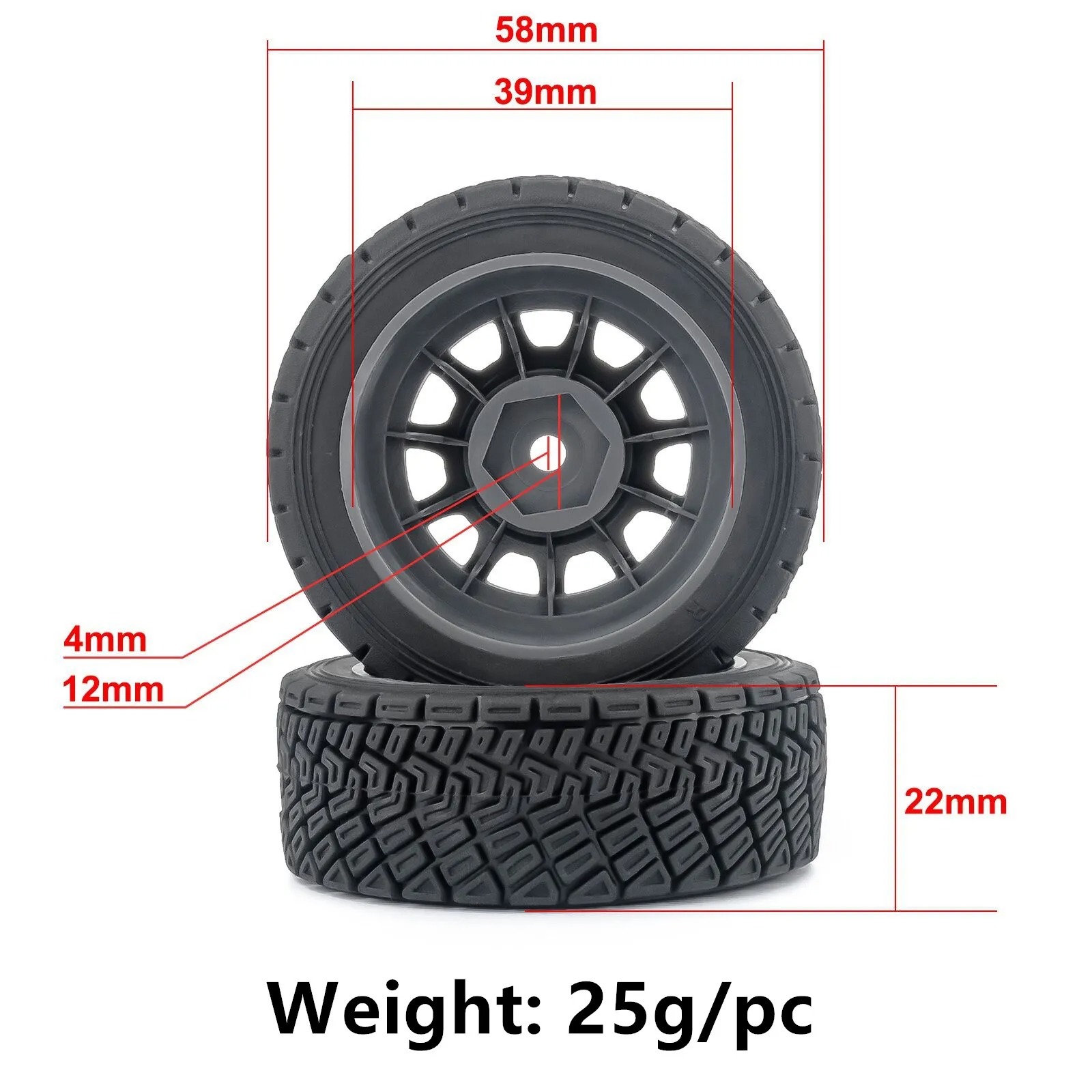 4Pcs 1/14 RC WRC Rally Tires w - Tamiya Model Rc Car review and price
