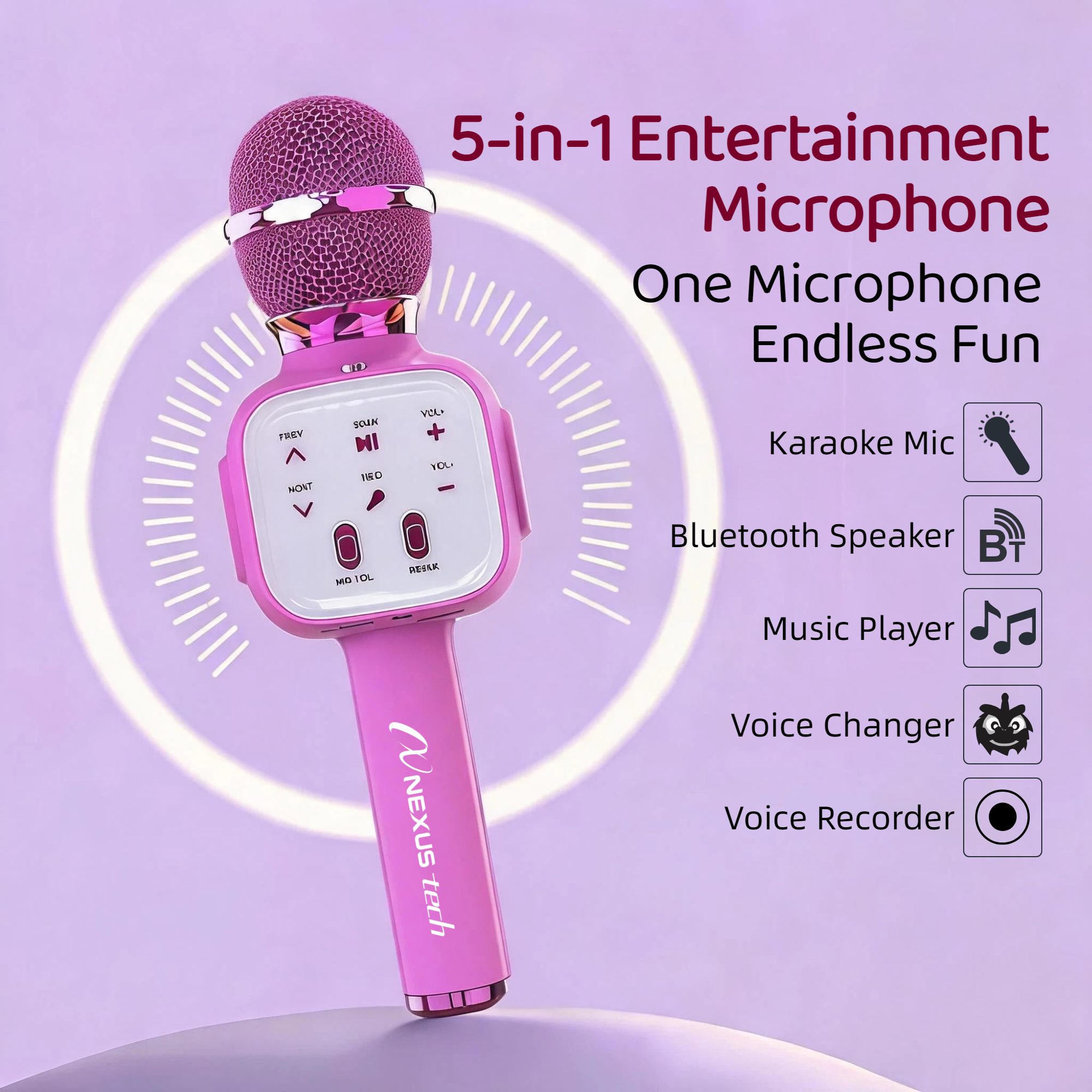 Wireless Bluetooth 5.2 Karaoke - Kids Microphone Karaoke review and price
