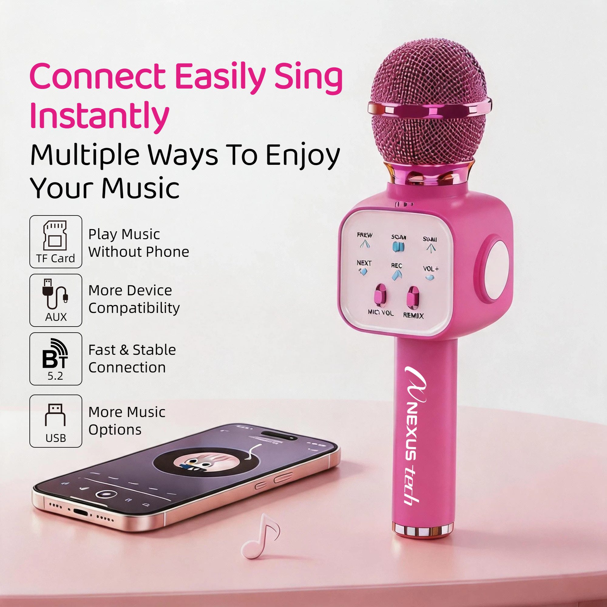 Wireless Bluetooth 5.2 Karaoke - Kids Microphone Karaoke review and price