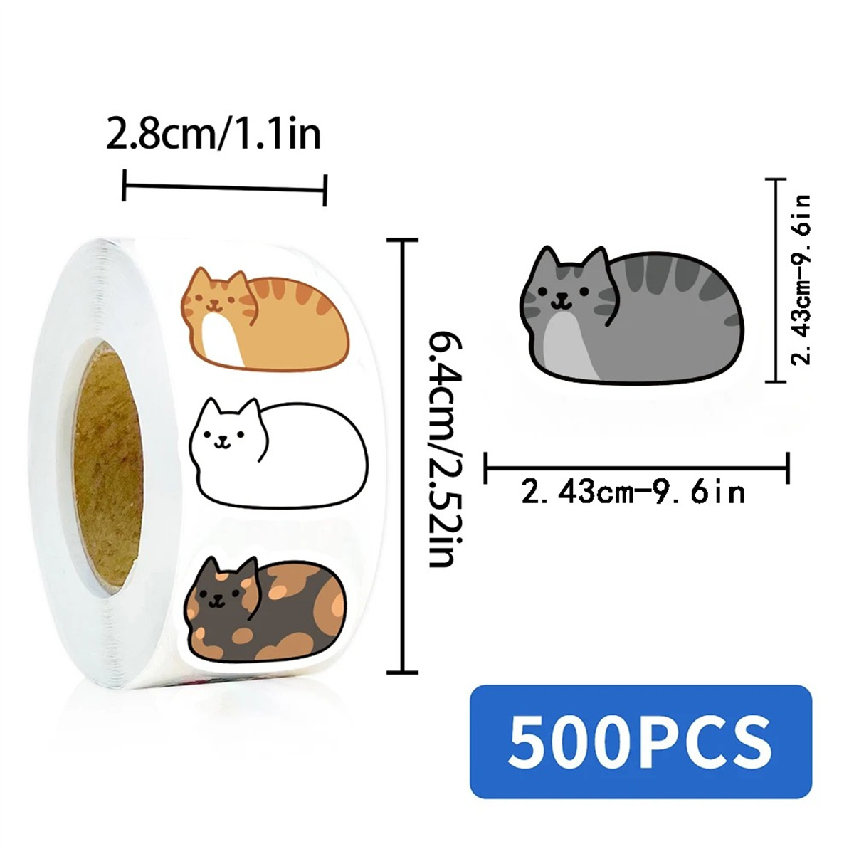 500PCS Cartoon Cat Stickers Dl - Kids Toys Names review and price