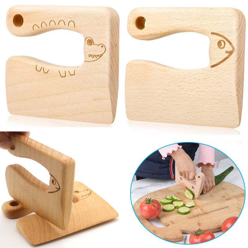Wooden Kids Knife Cooking Toys - Kids Toys Kitchen review and price
