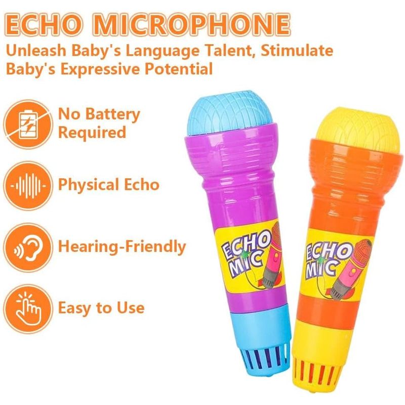 2Pcs Echo Microphone, Battery- - Kids Microphone Karaoke review and price
