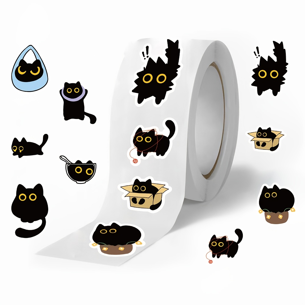 500Pcs Cartoon Cat Roll Sticke - Kids Toys Names review and price