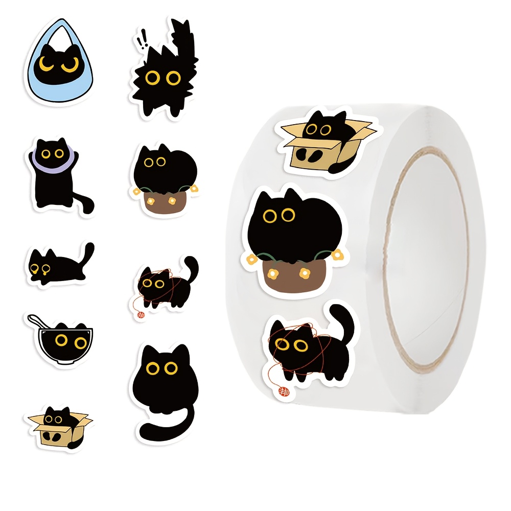 500Pcs Cartoon Cat Roll Sticke - Kids Toys Names review and price